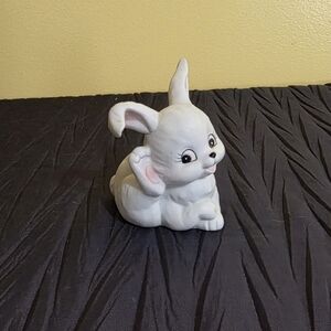 Homco White Ceramic Bunny Figurine
